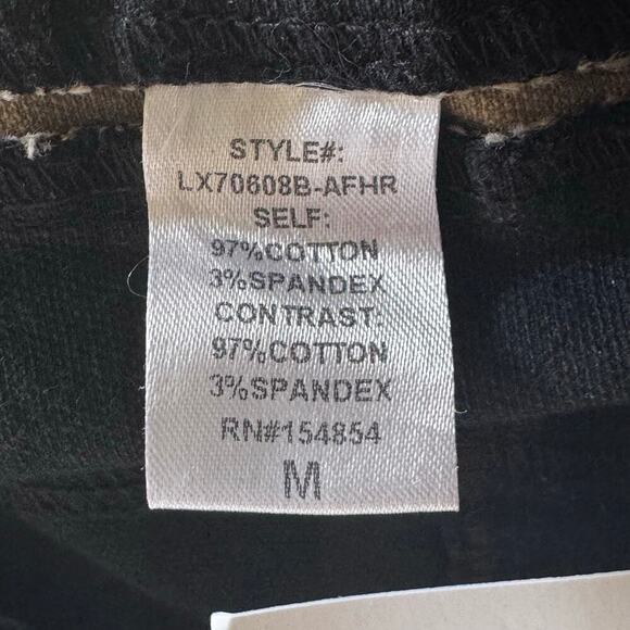 New AFTERHOUR Midnight Rodeo Set Black Wash Denim Embroidered Mini Skirt Sz M - Picture 11 of 12